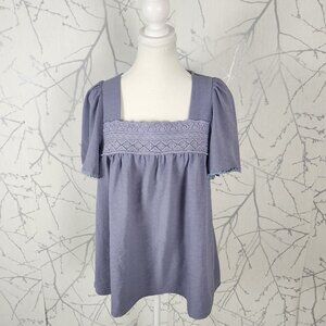 Heyson Violet Crochet Trim Square Neck Top